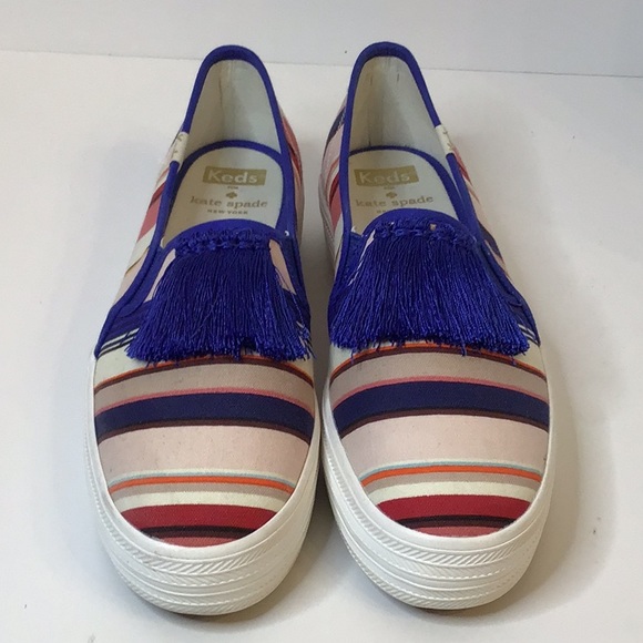 KEDS BY KATE SPADE MULTI COLOR PLATFORM LOAFERS SHOES SZ 7.5 - Picture 2 of 13